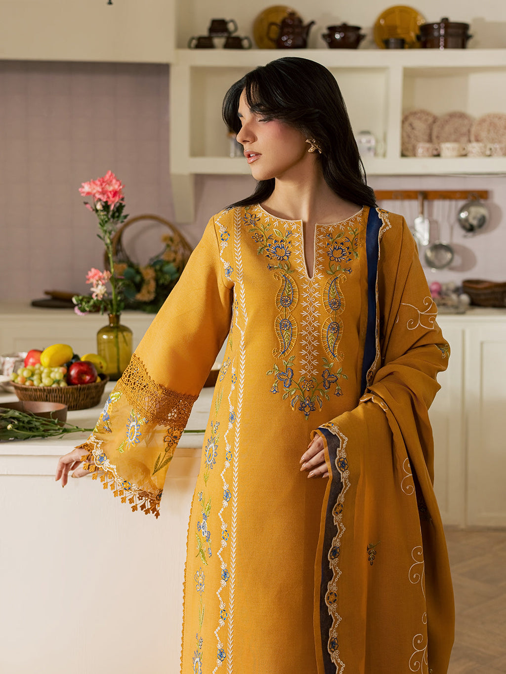FI-02 | 3 PC Marina By Hussain Collections