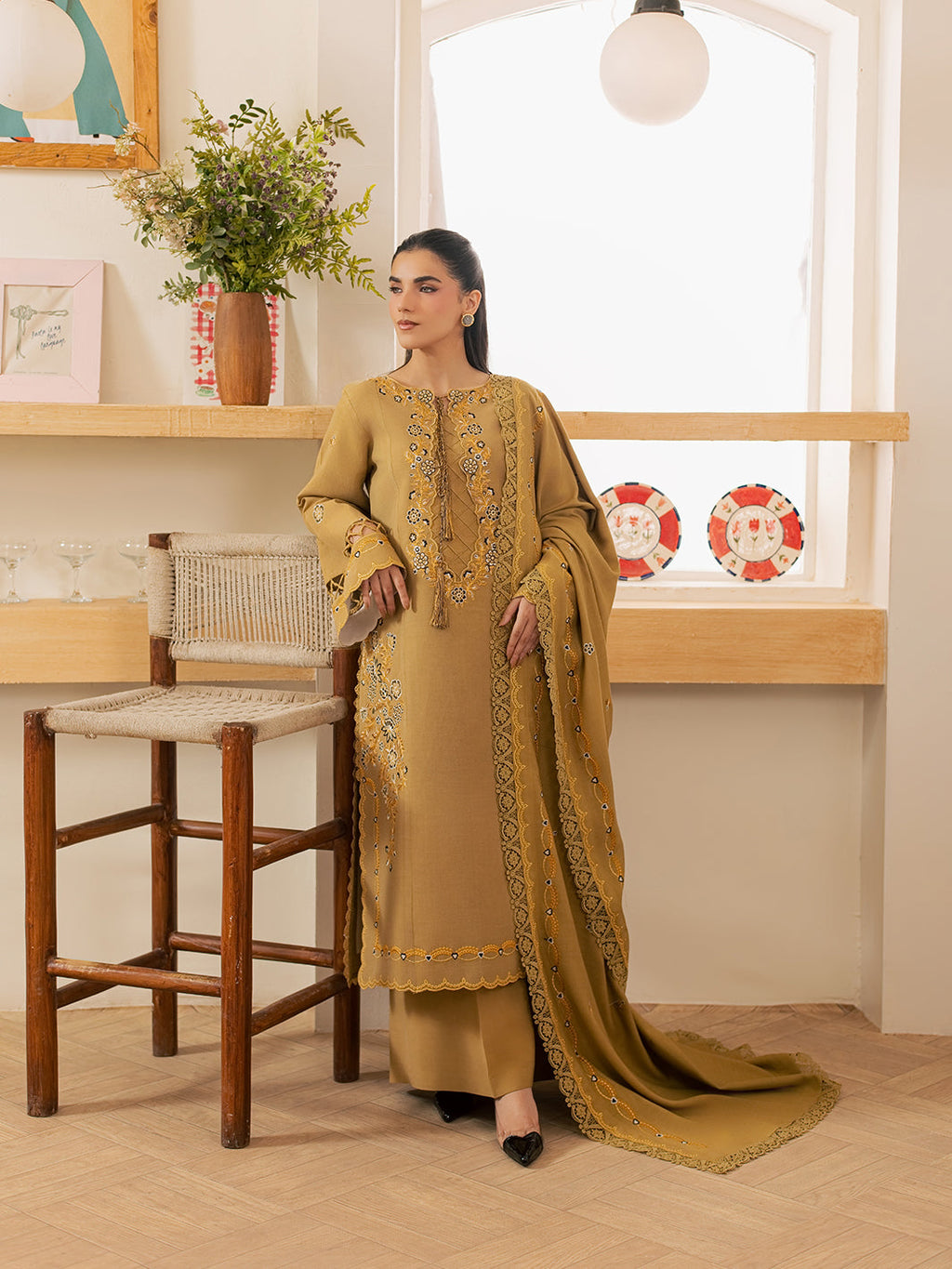 FI-04 | 3 PC Marina By Hussain Collections