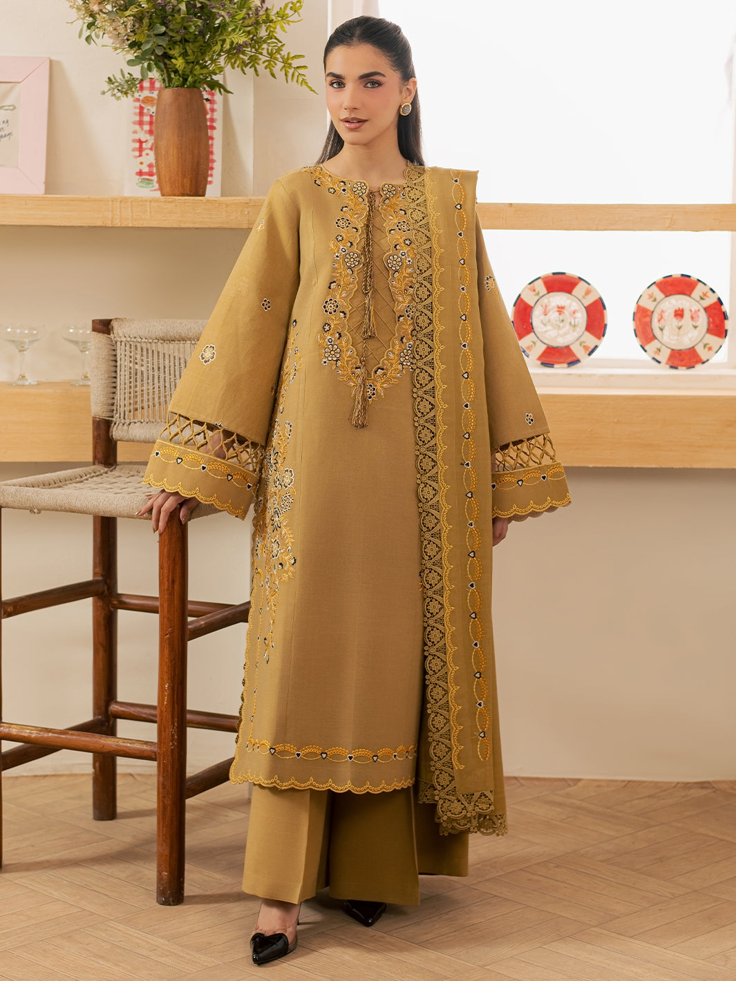 FI-04 | 3 PC Marina By Hussain Collections
