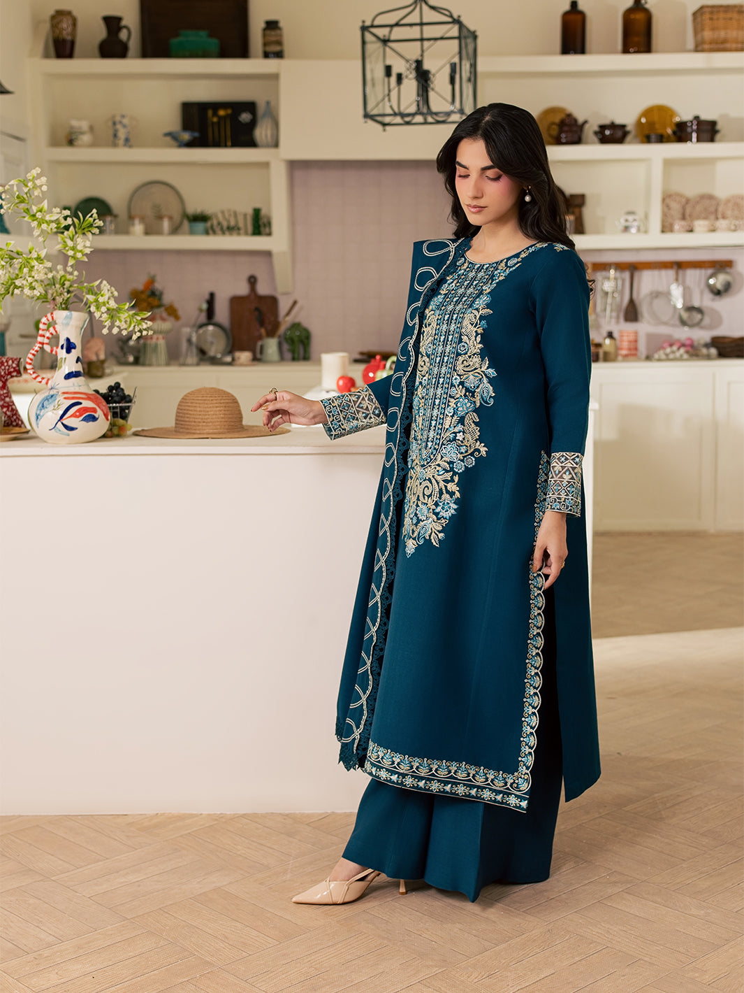FI-07 | 3 PC Marina By Hussain Collections