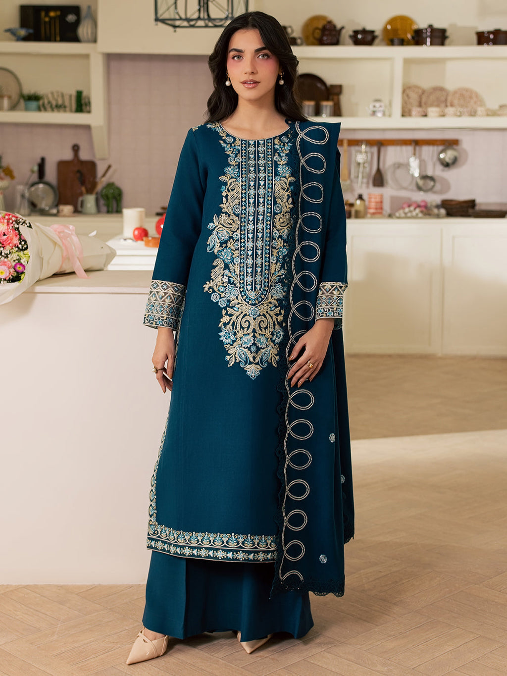 FI-07 | 3 PC Marina By Hussain Collections