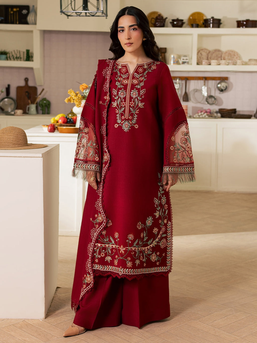 FI-08 | 3 PC Marina By Hussain Collections